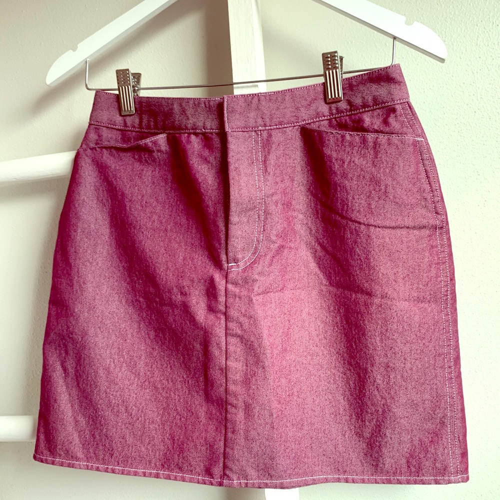Banana Republic pink jean mini skirt
